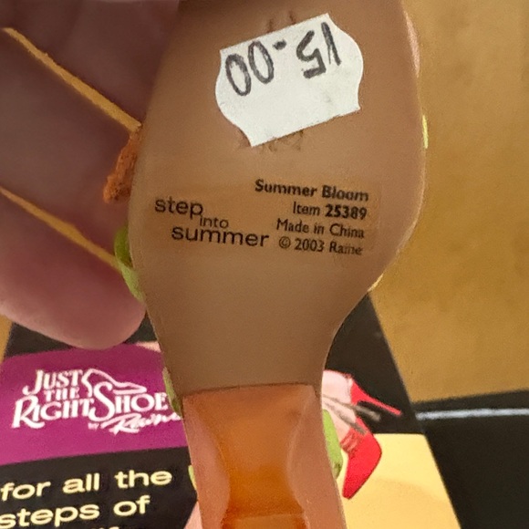 Just The Right Shoe Vibrant Green and Orange Heels - Picture 5 of 5